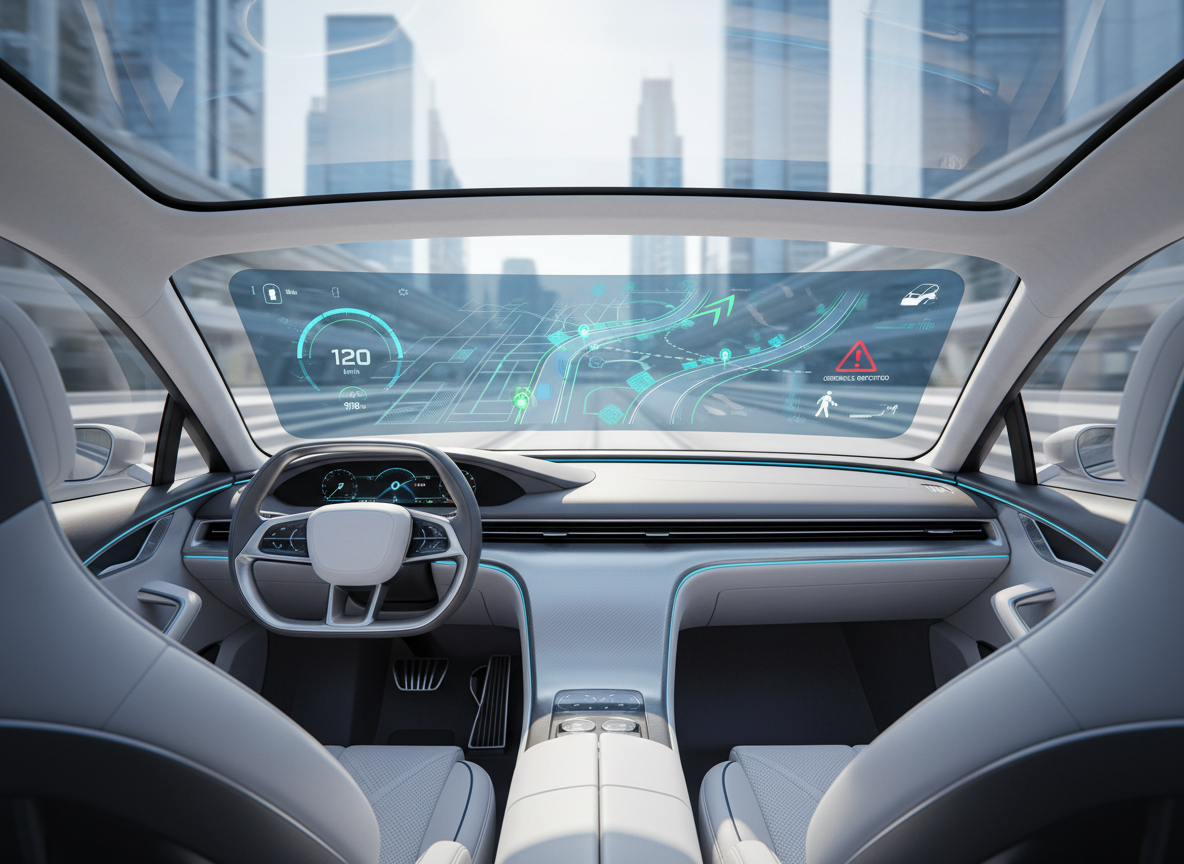 perspektivy prozrachnosti avtomobil nye stekla s integrirovannym hud